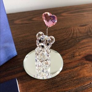 Swarovski Kris Bear with Heart Balloon, I Love You